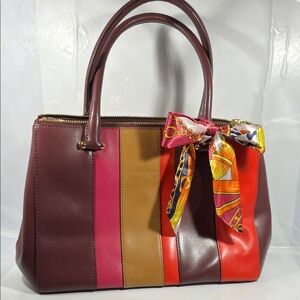 Ralph Lauren Multicolor Striped Satchel